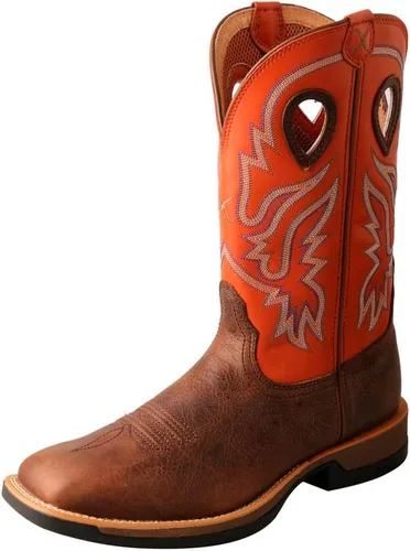 Vista 5 de Twisted X Botas Tech X para hombre de 12 pulgadas, botas occidentales casuales para hombre Marrón