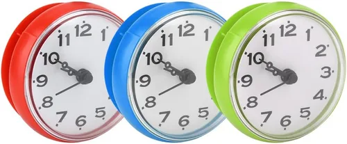 Vista 8 de Yosoo Reloj de ducha impermeable con ventosa de cara redonda árabe digital árabe reloj de ducha de baño accesorios de cocina (verde)