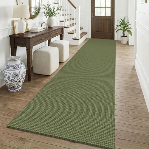 Vista 217 de KOZYFLY - Tapete para puerta de interior, lavable, pequeña, antideslizante, con respaldo de goma, felpudo de algodón para el hogar, color negro