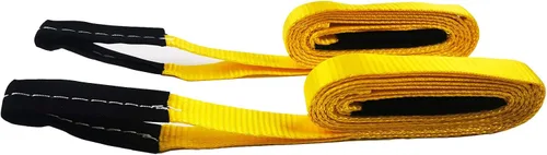 Vista 3 de 6 correas de elevación de 1 pulgada x 8 pies, correa de elevación resistente con 2 bucles reforzados, resistencia a la rotura de 5000 libras