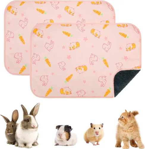 Vista 17 de Homimp 4 almohadillas para orina de conejillo de indias, autocalentables, para mantener el calor, lavables y antideslizantes, camas de animales Negro