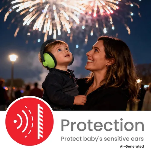 Vista 47 de Auriculares de bebé para protección contra el ruido, color blanco