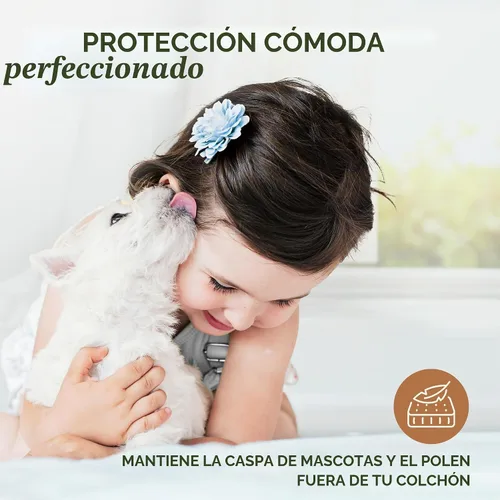 Vista 8 de Beckham Hotel Collection Protector de Colchón — Mezcla de Viscosa de Grado Hotel, Protección Impermeable Silenciosa Que Preserva la Sensación