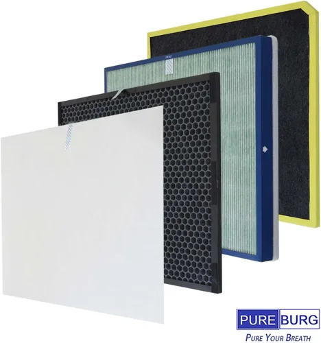 Vista 2 de PUREBURG Filtro de repuesto compatible con Rabbit Air MinusA3 Ultra Silencioso Purificador de Aire Modelos A3 SPA-1000N (removedor de ódor), H13