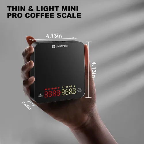 Vista 3 de Báscula de café con temporizador recargable de 4.4 lbs/0.00 oz Mini Precision Scale for Espresso and Pour-Over Coffee, Portable Digital Kitchen