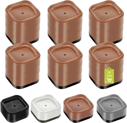 Vista 52 de Paquete de 12 elevadores de muebles de 1, 2 o 3 pulgadas, elevadores de cama ajustables resistentes para mesa, escritorio, sofá, silla, gabinete