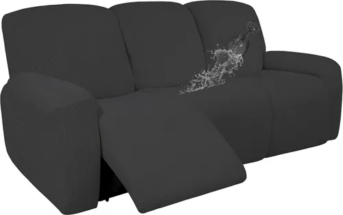 Vista 32 de Easy-Going - Funda 100 % impermeable doble para sofá reclinable, diseño jacquard, en 1 pieza, a prueba de derrames, para niños, mascotas, perros