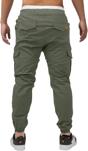 Vista 5 de OUTSON Mens Fashion Joggers Sports Pants Casual Cotton Cargo Pants Gym Sweatpants Trousers Mens Long Pant
