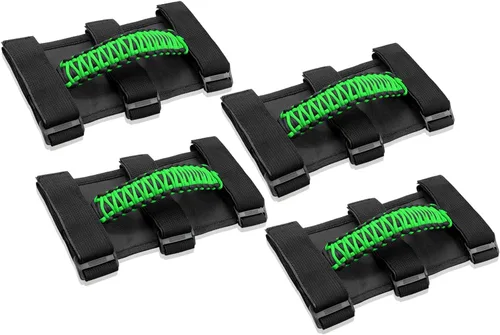 Vista 13 de 2x Asas de Agarre de Barra Enrollable para Jeep Wrangler YJ TJ JK JKU JL JLU Sports Sahara Freedom Rubicon Unlimited X Gladiator JT 1955-2022 Negro
