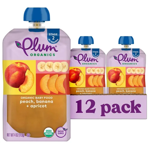 Vista 9 de Plum Organics Paquete de Variedad, 6+ Meses – Favoritos de Frutas y Verduras – Bolsas de Comida Orgánica para Bebés – Bolsa de 4 oz, Paquete de 18
