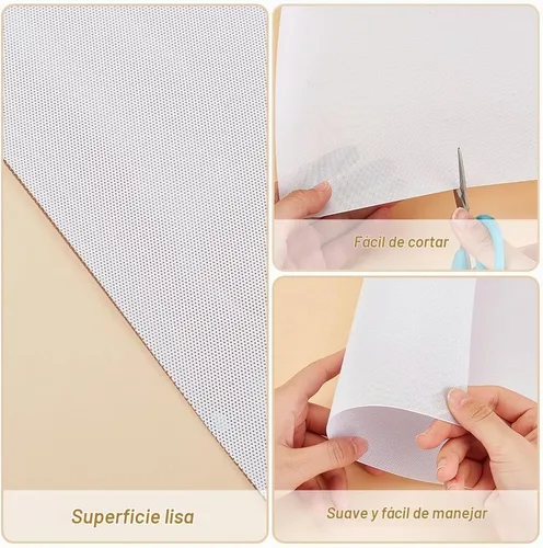Vista 4 de BENECREAT Malla Personalizada para Ojos de Traje de Peluche, Malla de PVC Blanco de 39x11.8 Pulgadas de 0.2mm de Grosor, Resistente al Agua e