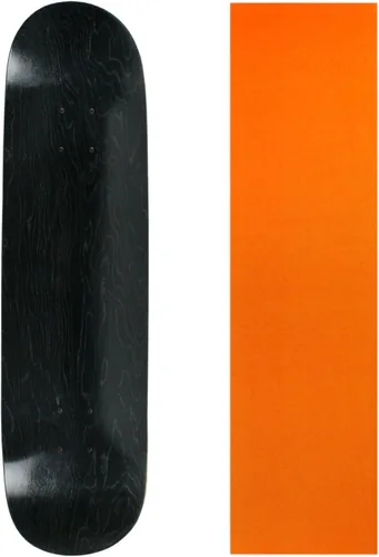 Vista 8 de Skateboard Deck Pro 7-Ply Arce canadiense TINTADO NEGRO con Griptape