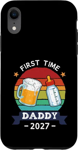 Vista 25 de First Time Daddy 2027 Funny Dad to Be Pregnancy Reveal Case for iPhone 17