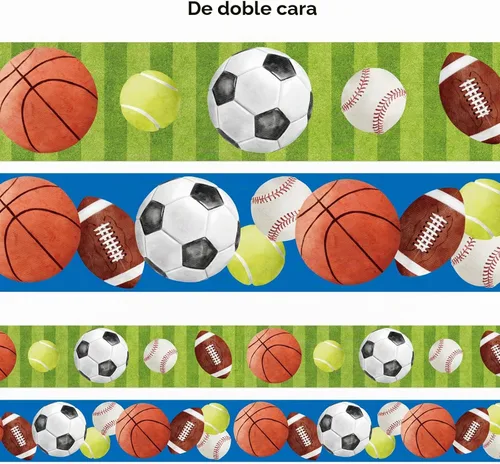 Vista 4 de Ceiba Tree Bordes de tablón de anuncios deportivos, borde recto de doble cara para aula, pizarra blanca, decoración escolar, suministros