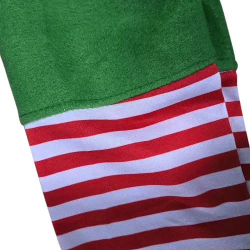 Vista 5 de Usaibhir Disfraz de elfo de Navidad, disfraz de Papá Noel, disfraces de Navidad para niños, hombres y mujeres, pantalones, sombrero, vestido