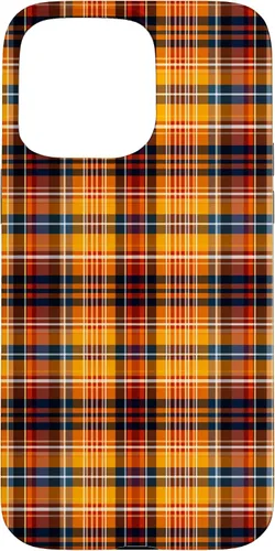Vista 28 de Tartan Fall Plaid Halloween Orange Black Thanksgiving Autum Case for iPhone 16