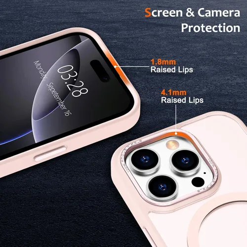 Vista 257 de Anuck - Funda magnética para iPhone 11 compatible con MagSafe, carcasa trasera mate translúcida dura, borde de TPU, delgada, resistente a impactos