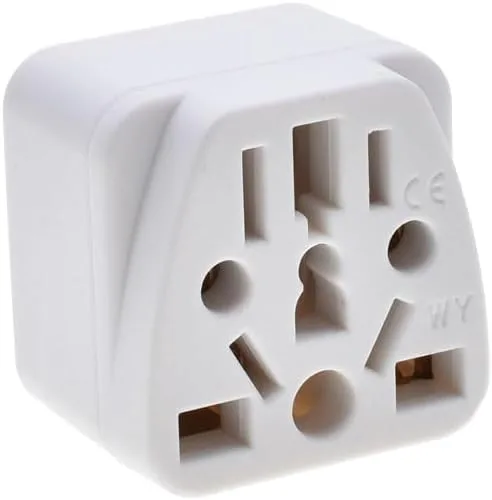 Vista 5 de Toptekits - Paquete de 2 adaptadores universales de enchufe de viaje, tipo B de EE. UU., convertidor de enchufe internacional a Estados Unidos Blanco