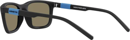 Vista 5 de ARNETTE Lentes de sol para niños, marco negro mate, lentes polarizadas con espejo gris oscuro, 2.008 in
