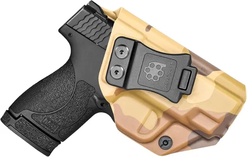 Vista 11 de Amberide IWB Funda Kydex para Smith & Wesson M&P Shield Plus/Shield M2.0 / Shield M1.0 3.1 pulgadas, transporte oculto, opciones MOS y no MOS