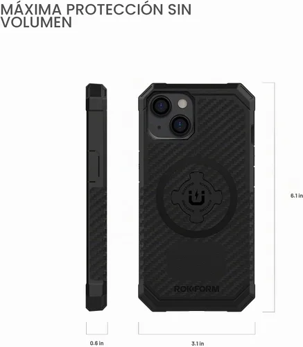 Vista 6 de Rokform - Funda para iPhone 14, Serie Rígida, Magnética Dual, Cubierta para iPhone con RokLock de Bloqueo Giratório, Equipo Protector para Apple