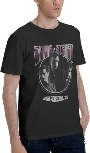 Vista 2 de Soda Stereo T Shirt Men's Summer Tee Casual Short Sleeve Tshirt