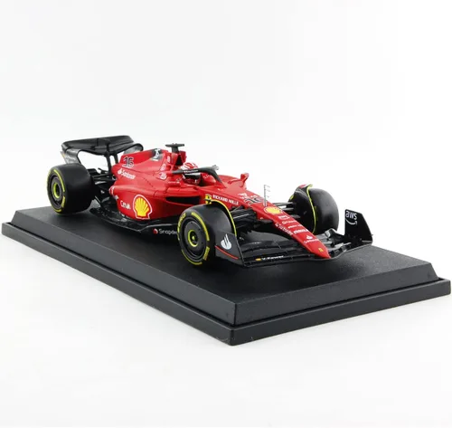 Vista 4 de XTD Bburago 118 Ferrari 2022 F1-75 16 55 F1 - Fórmula de carreras para automóvil de simulación estática de aleación fundida a presión 2022 F1-75 16