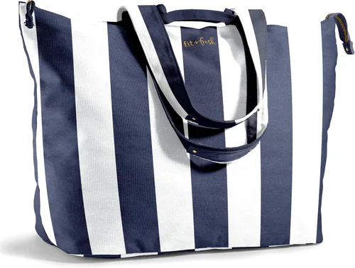 Vista 21 de Bolso de playa grande Fit & Fresh para mujeres - Bolso de viaje extragrande con bolsillos Negro