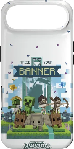 Vista 16 de Minecraft Legends Raise Your Banner Mobs Group Shot - Carcasa para iPhone 17