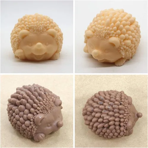 Vista 4 de Molde de jabón de erizo lindo 3D, arte artesanal, molde de jabón de silicona, molde de vela hecho a mano, molde de yeso de chocolate de París