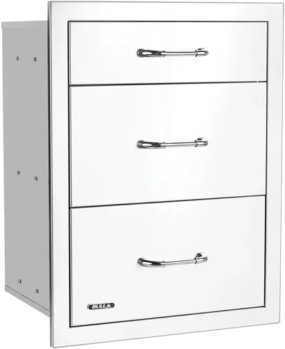 Vista 8 de Bull Outdoor Products Componentes Premium para Isla de Barbacoa de Cocina Exterior, Puerta de Acceso Vertical - Bisagra Izquierda con Reborde