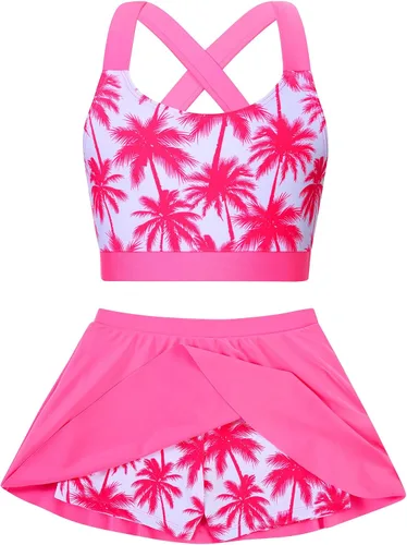 Vista 7 de Traje de baño para niñas de 2 piezas con pantalones cortos con Alania Floral