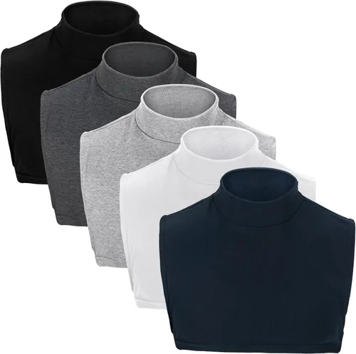 Vista 11 de SATINIOR Fake Turtleneck Dickey Collars Women Half Top Mock Collar Neck Wear in Sweater Hoodie High Neck Mock Collar Colores brillantes