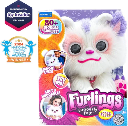 Vista 5 de Furlings Aspen - Juguete de peluche interactivo de 13 pulgadas, más de 80 sonidos y animaciones, regalo para niñas y niños mayores de 3 años