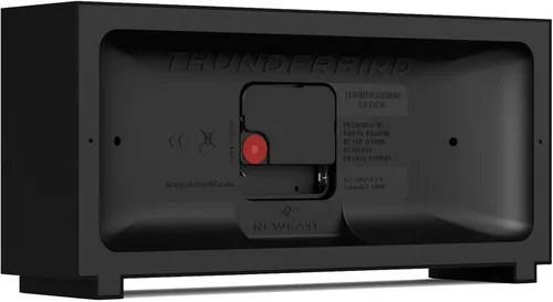 Vista 6 de NEWGATE® Thunderbird - Reloj de escritorio Diseño rectangular contemporáneo retro Negro Estilo moderno de mediados de siglo para escritorio