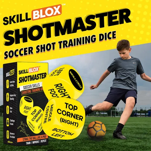 Vista 2 de Skill Blox Regalo de fútbol para niños - Dados de entrenamiento de tiro ShotMaster - Divertido juego de entrenamiento de tiro de fútbol para niños