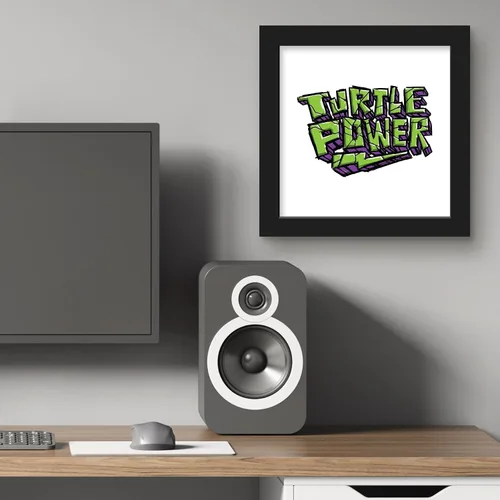 Vista 5 de Trends International Gallery Pops Nickelodeon Teenage Mutant Ninja Turtles: Mutant Mayhem - Arte de pared de poder de tortuga, versión enmarcada