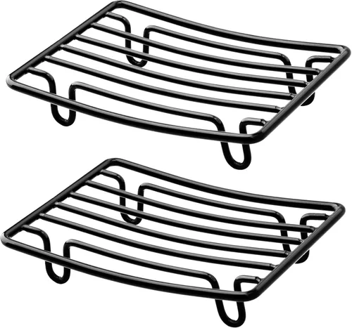 Vista 15 de Jabonera GUUKAR de Acero Inoxidable para Barra de Jabón en Ducha y Baño, Jabonera Autodrenante con Soporte para Esponja para Fregadero de Cocina
