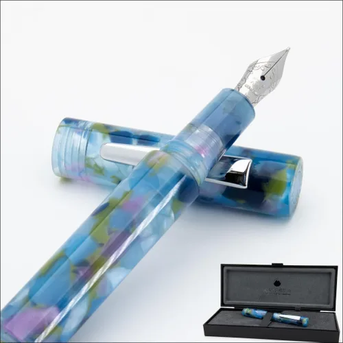 Vista 8 de Monteverde MVP - Pluma estilográfica Diamond Clear - Punta de talón - Mini bolígrafo de bolsillo compacto y versátil - Punta JoWo fabricada