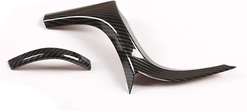 Vista 2 de Cubierta de panel de salida de aire lateral de fibra de carbono ABS para automóvil, aspecto interior, para Toyota Hilux 2015 2016 2017 2018 2019