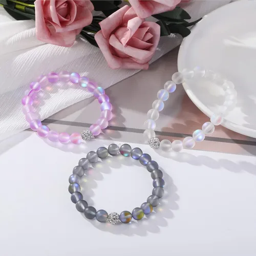 Vista 8 de GIEIWIW Healing Bracelet for Women Anxiety Crystal Bracelet Chakra Beaded Bracelets Calming Stretch Bracelet Rose Quartz Crystals Healing Stones
