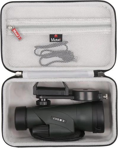 Vista 2 de Mchoi Funda para telescopio monocular Gosky de 12 x 55 / Titan 12 x 50 / Pankoo 12 x 50, 16 x 52, 40 x 60 / Viajero 12 x 50 de alta definición