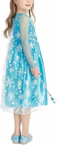 Vista 3 de Vestido de princesa para fiesta de nieve, vestido de princesa para niñas pequeñas