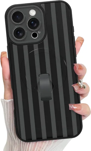Vista 53 de KANGHAR Compatible con iPhone 17 Pro Case Spot Pattern - Negro Mancha rosada negra