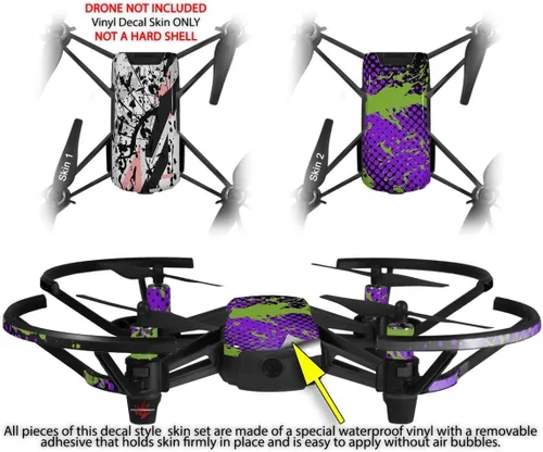 Vista 2 de Skin Decal Wrap 2 Pack para DJI Ryze Tello Drone Baja 0018 Rosa DRONE NO INCLUIDO