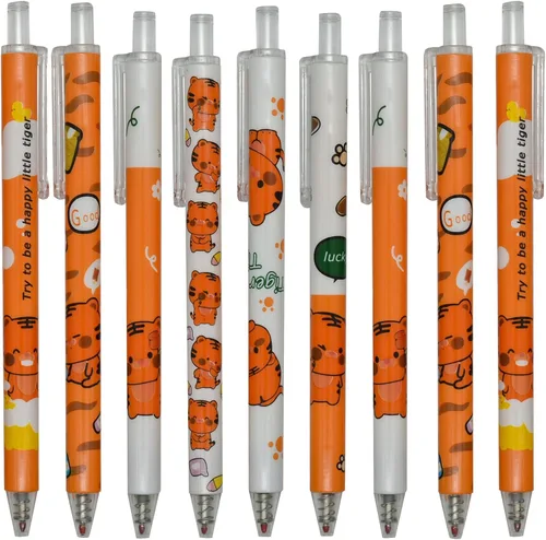 Vista 37 de Maydahui 12 unidades de bolígrafos de gel con diseño de abejas, bolígrafos de animales lindos, retráctiles, con impresión de flores, tinta negra