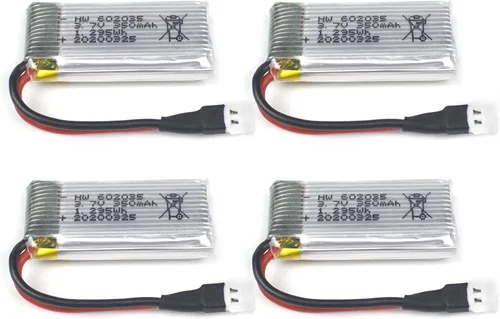 Vista 2 de Cheerwing Cargador 4 en 1 y 4pcs 3.7V 350mAh Batería Lipo Recargable UDIRC U12S U12