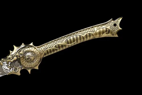 Vista 4 de LONGSWORD Dadao - Espada de cola de vaca hecha a mano con hoja de acero forjado de alto carbono, vaina de poliuretano y accesorios de aleación