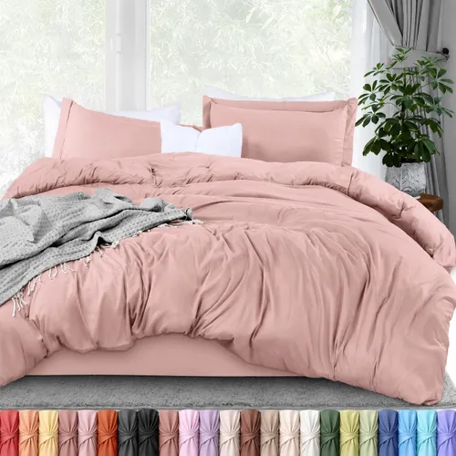 Vista 10 de Utopia Bedding Juego de funda de edredón tamaño individual - 2 piezas con cierre de cremallera - 1 funda de edredón 68X90 pulgadas y 1 funda de Beige