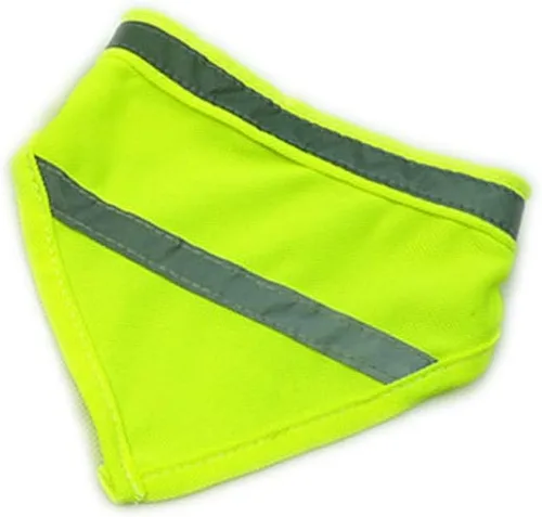 Vista 2 de Encell Bufanda reflectante para perro, pañuelo de seguridad para mascotas, verde, S